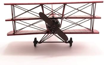 Amazon.co.jp: アンティーク レトロ ブリキ 飛行機 プロペラ機 赤