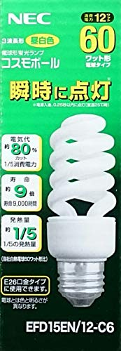 Amazon.co.jp: NEC 電球形蛍光ランプ コスモボールD形60W昼白色