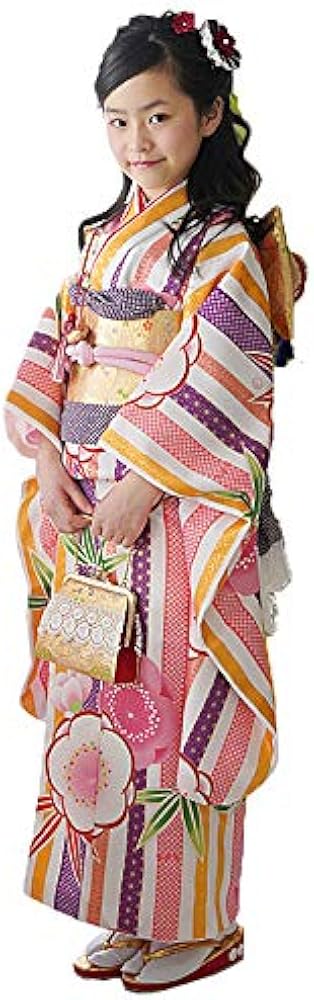 Amazon | 七五三 着物 7歳 フルセット 梅 かぐや きもの 四つ身 女の子