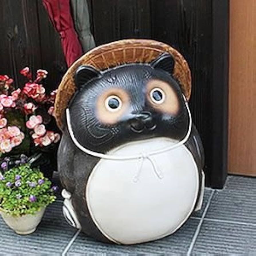 Amazon｜信楽焼 丸タヌキ傘立て しがらき焼 笠立て 陶器 おしゃれ kt