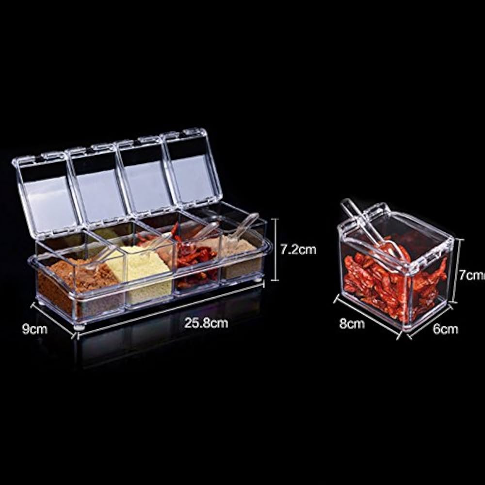 Amazon｜SUSUQI 調味料入れ 調味料ケース 匙付け 香辛料容器 調味料