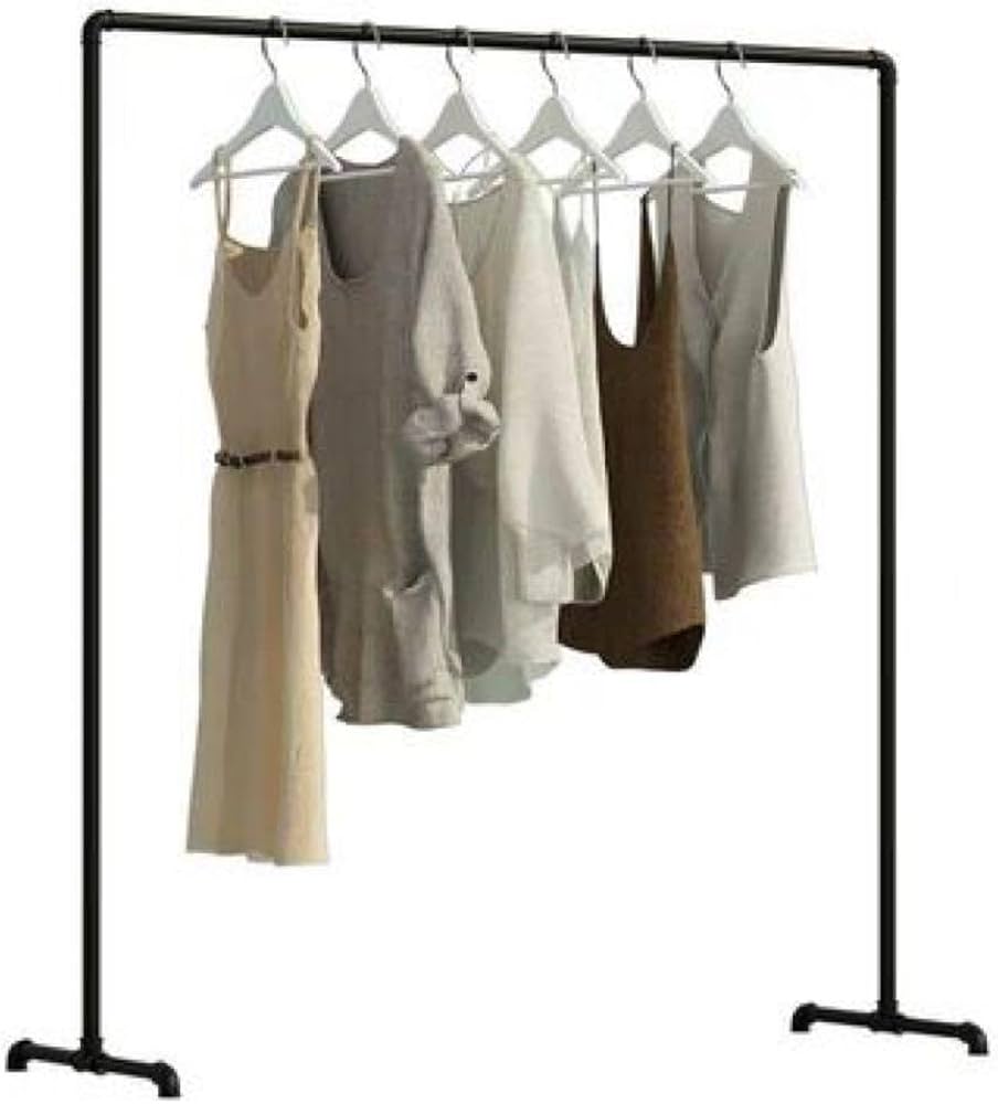 Amazon｜アイアン ハンガーラック150 ガス管 パイプ 黒 収納 鉄