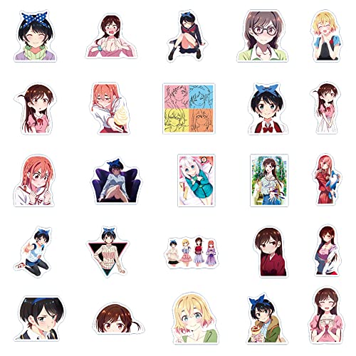 Amazon.co.jp: JIATU 彼女お借りします シール 50枚 かのかり 水原