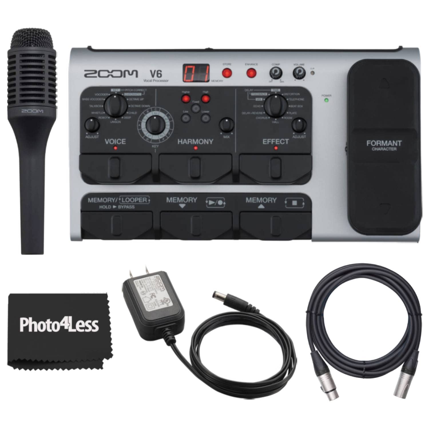 Amazon.com: Zoom V6-SP Multi-Effects Vocal Processor Pedal + Zoom