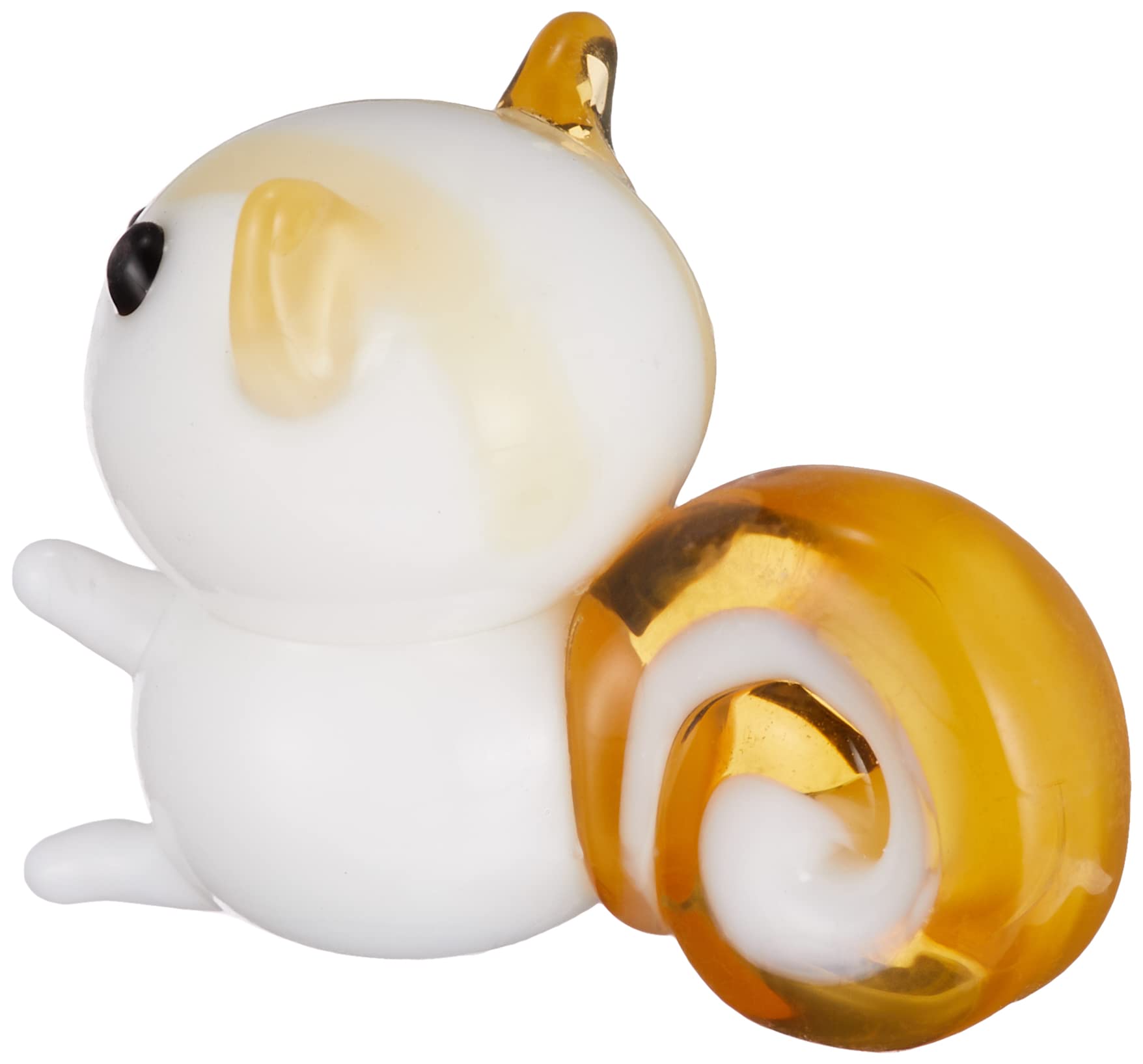 Amazon.co.jp: かわいい リス 手作り ガラス細工 花 リス くん