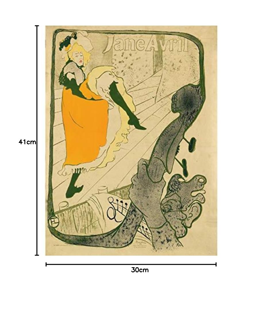 Fine Art Prints Toulouse-Lautrec Jane Avril Can-can Dancer Advert