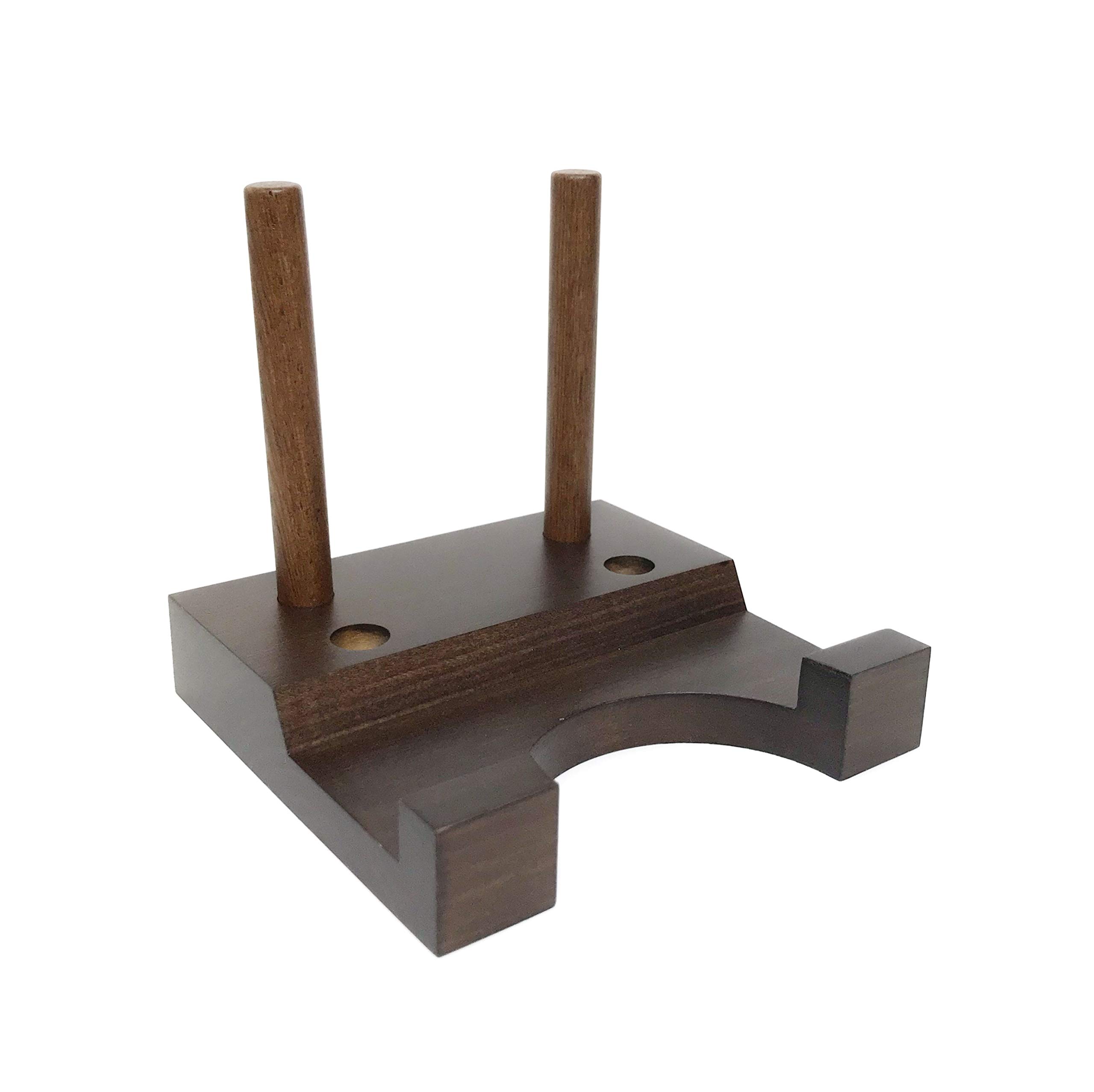 Amazon.co.jp: わにぞう 木製 皿立て【改】茶 SS(10cm～15cmの皿向け