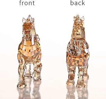 Amazon.co.jp: クリスタル ランニング 馬 干支 馬 馬 置物 テーブル