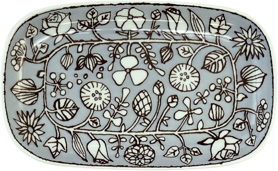 Amazon.co.jp: 波佐見焼 長角皿 和山窯 フラワーパレード 長皿 長方形