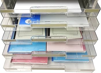 Amazon | コクヨ レターケース 透明引き出し B4横 10段 LC-YBG10M