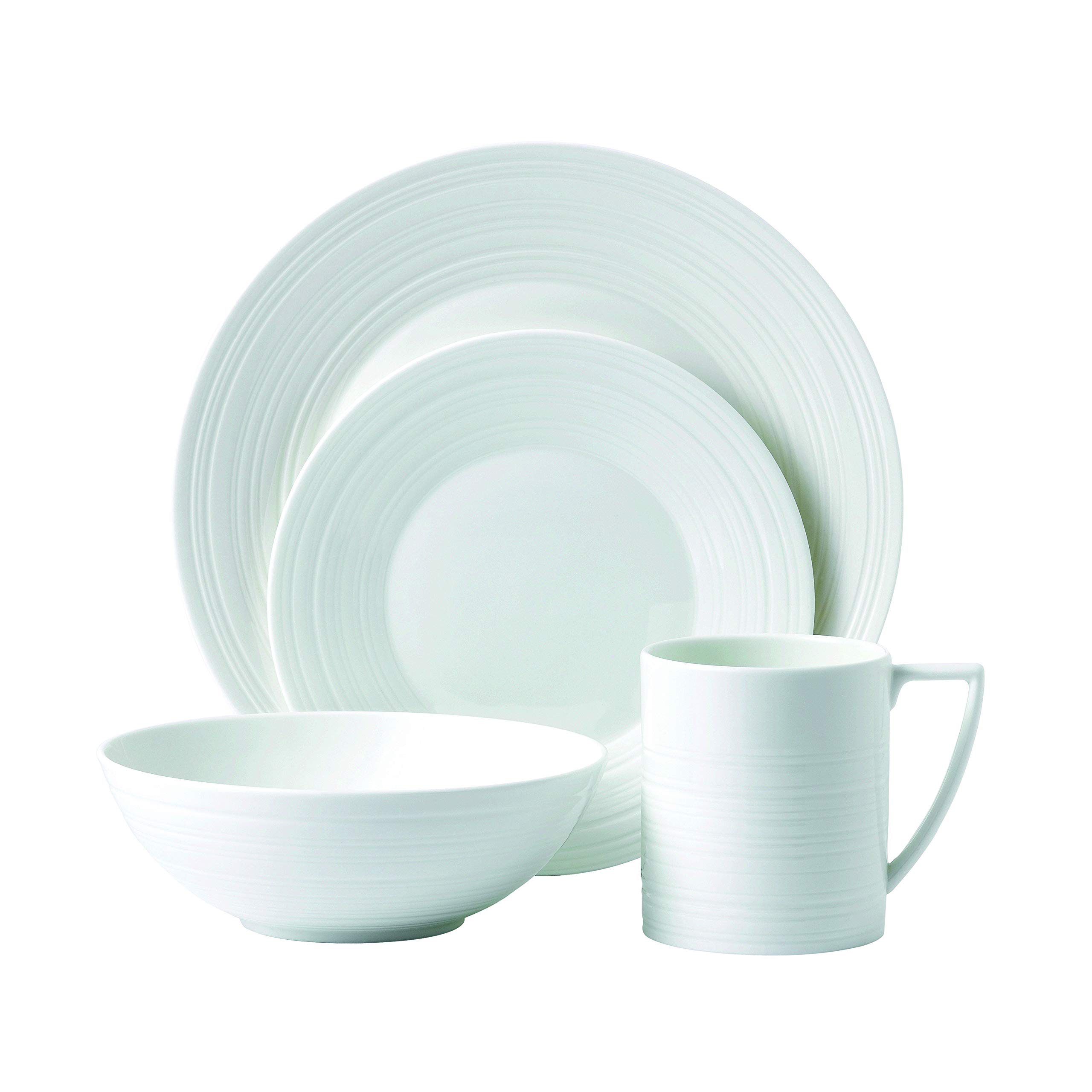 Amazon.com | Jasper Conran at Wedgwood White Strata 16-Piece Set