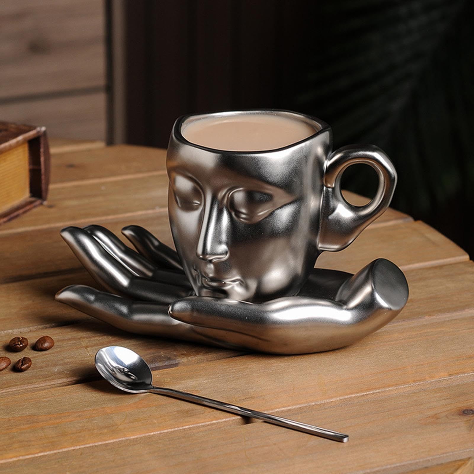 Amazon.co.jp: 顔ティーカップ、人間の顔カップ | 彫刻 260ml