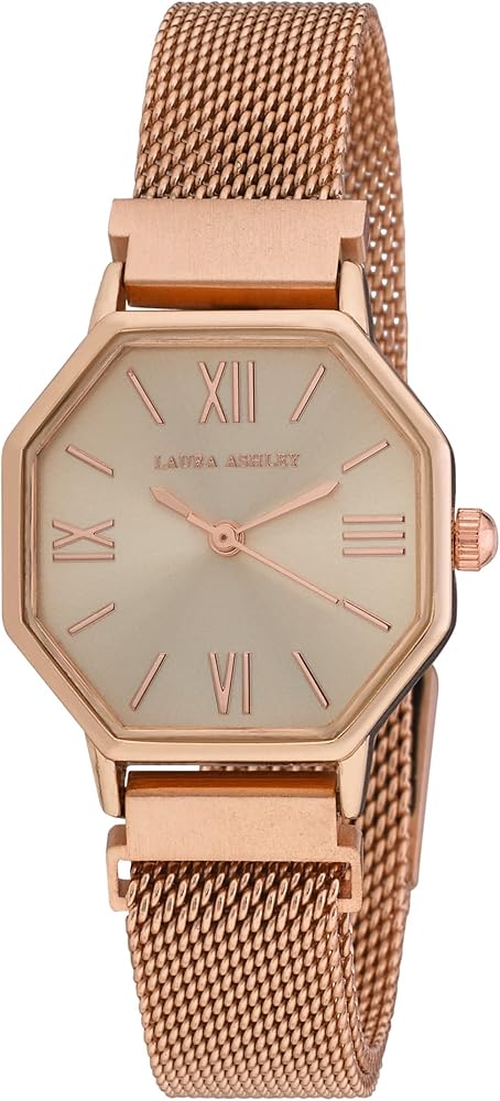 Amazon.com: Laura Ashley Women's Hexagon 25mm Mesh Magnetitic