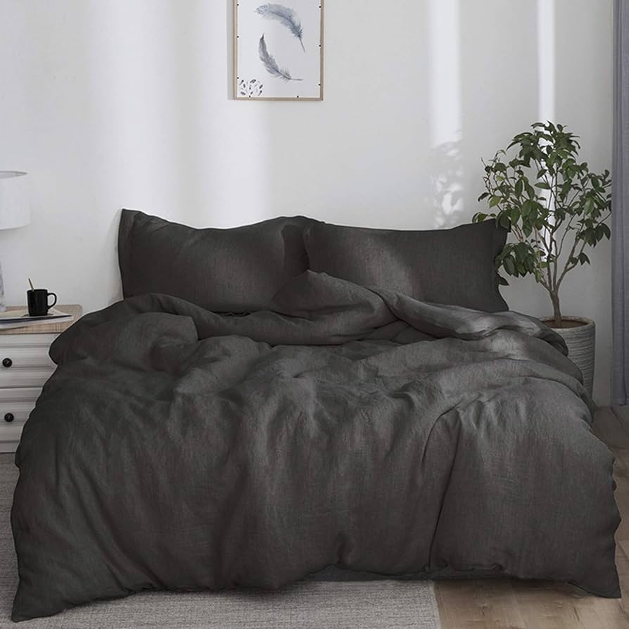 Amazon｜寝具カバーセット 麻 リネン100% ベッド用布団カバーセット