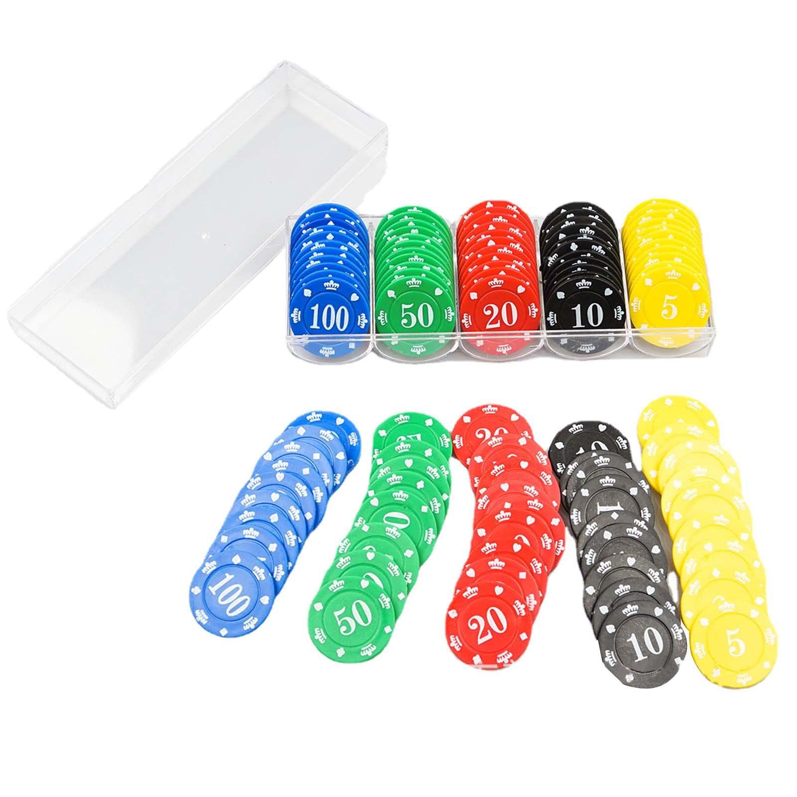 Amazon.co.jp: ゲームチップ | 100 個のプロ仕様のカジノ グレードの