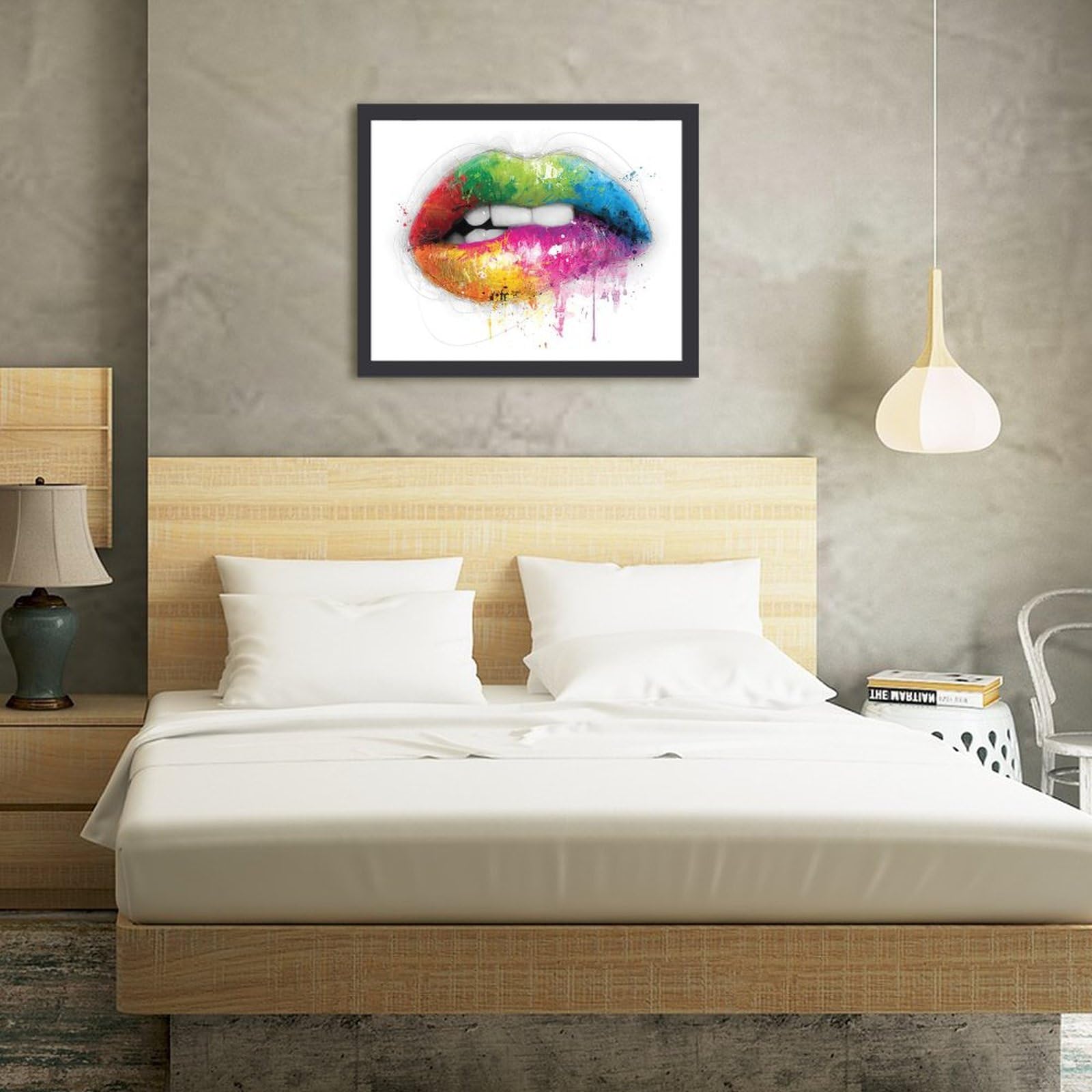 Amazon.co.jp: 色付きの唇 絵画 絵 グラフィック デザイン ポスター