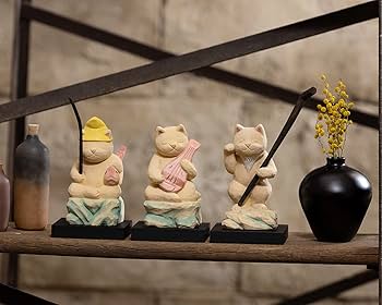 Amazon.co.jp: 猫buddha 猫福神セット 仏屋さかい原型監修＿七福神