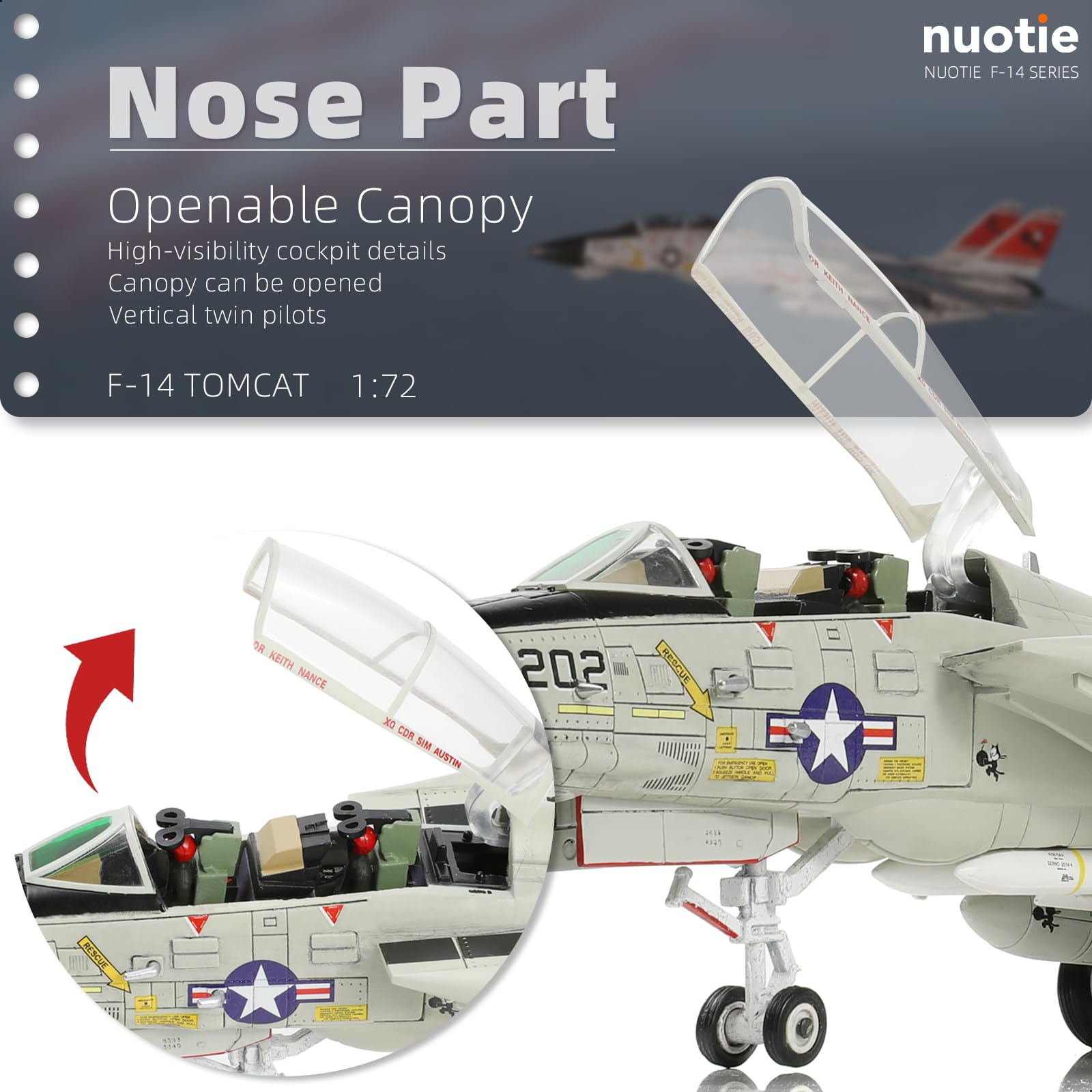 Amazon.co.jp: NUOTIE F-14A Tomcat 1/72 メタル飛行機モデルキット