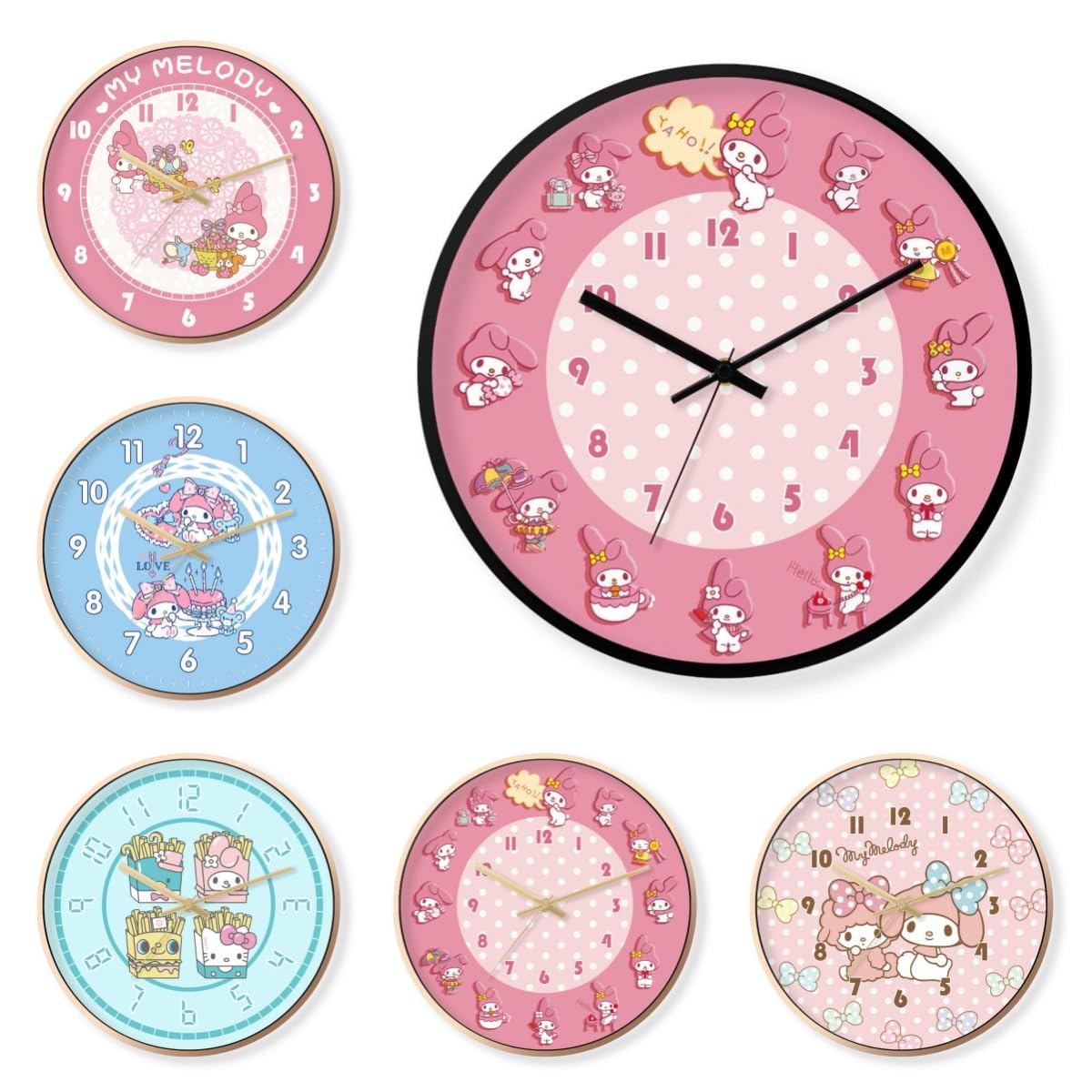 Amazon.co.jp: マイメロディ 掛け時計 目覚まし 壁掛け アナログ