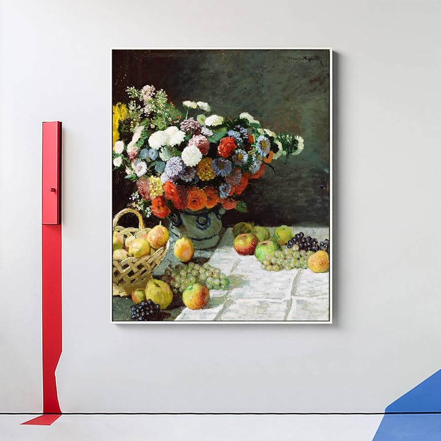 Amazon.co.jp: クロード・モネ ウォールアート - 花と果物の静物画