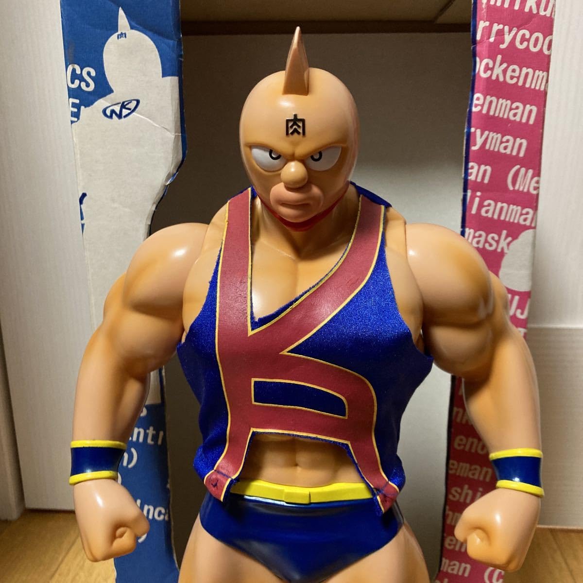 Amazon.co.jp: iiooo 浪曼堂 浪漫堂 キン肉マンKNシャツ(青) ビッグ