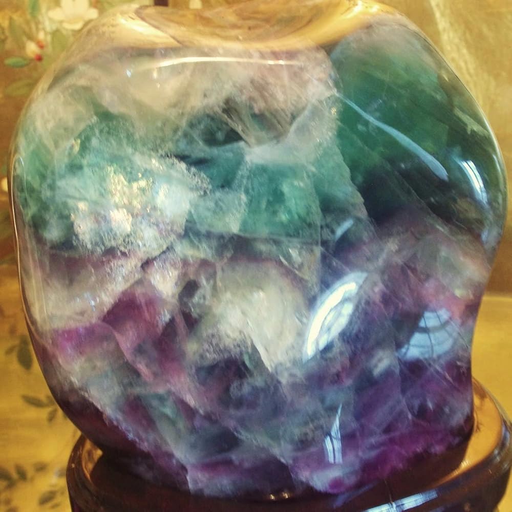 Amazon.co.jp: theory xyz フローライト原石 美品 置物 甲府製 秋光作