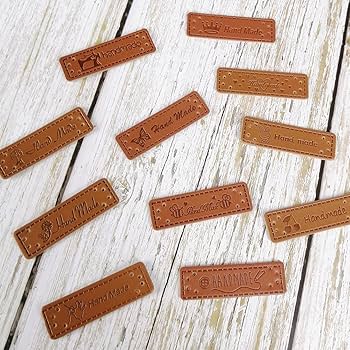 Amazon.co.jp: BEROZA 革タグ 全12種 刺繍タグ 布タグ 穴開け 合皮