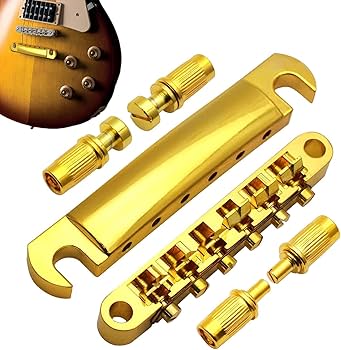 Amazon.co.jp: エレキギター用ブリッジセット - 亜鉛合金交換部品湾曲