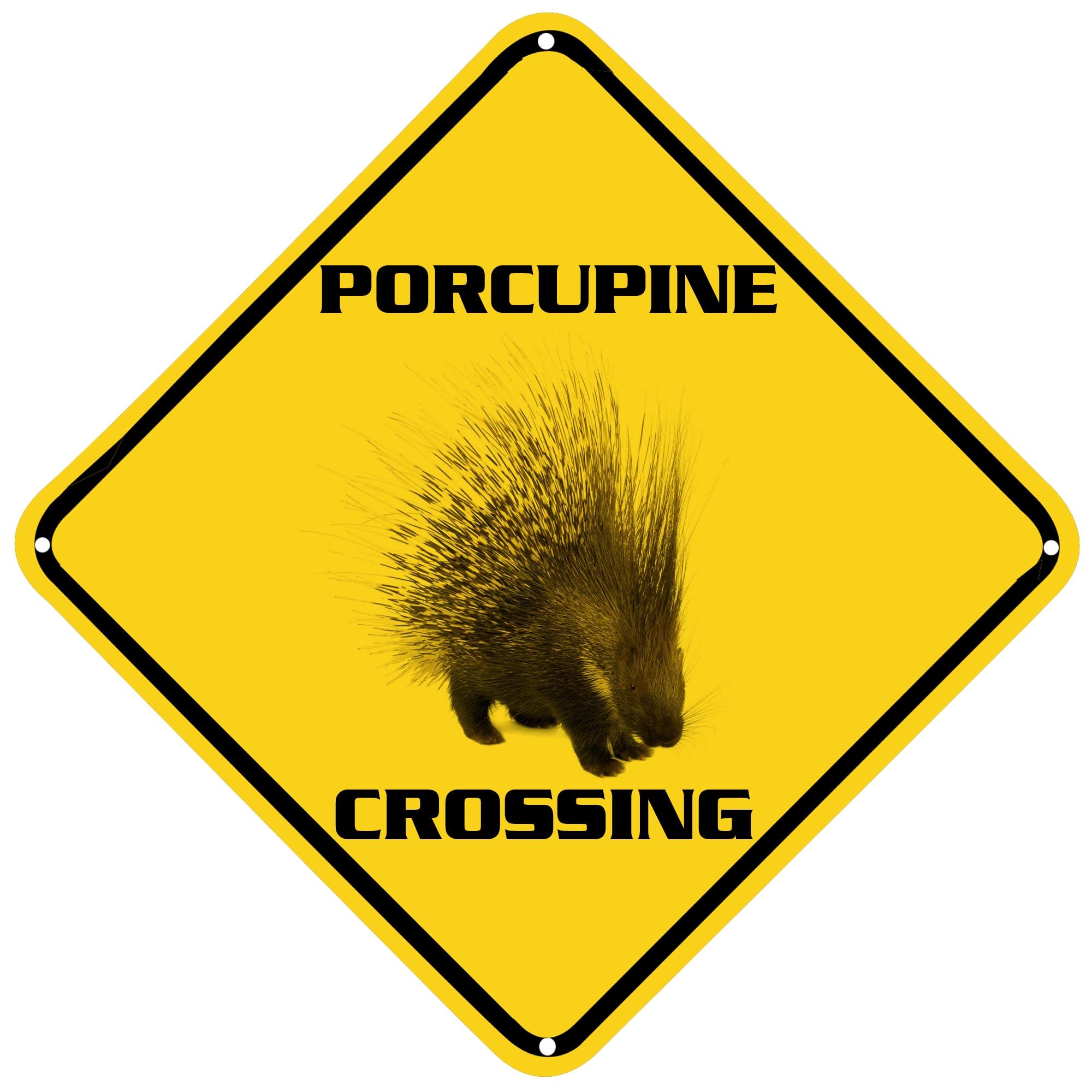 Amazon.com: ZMEIZ Porcupine Crossing Warning Sign Porcupine Animal