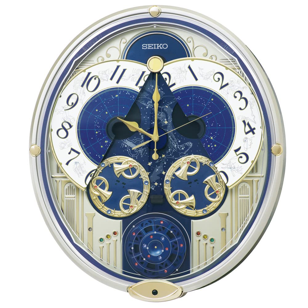 Amazon.co.jp: セイコークロック 掛け時計 からくり時計 電波時計 薄