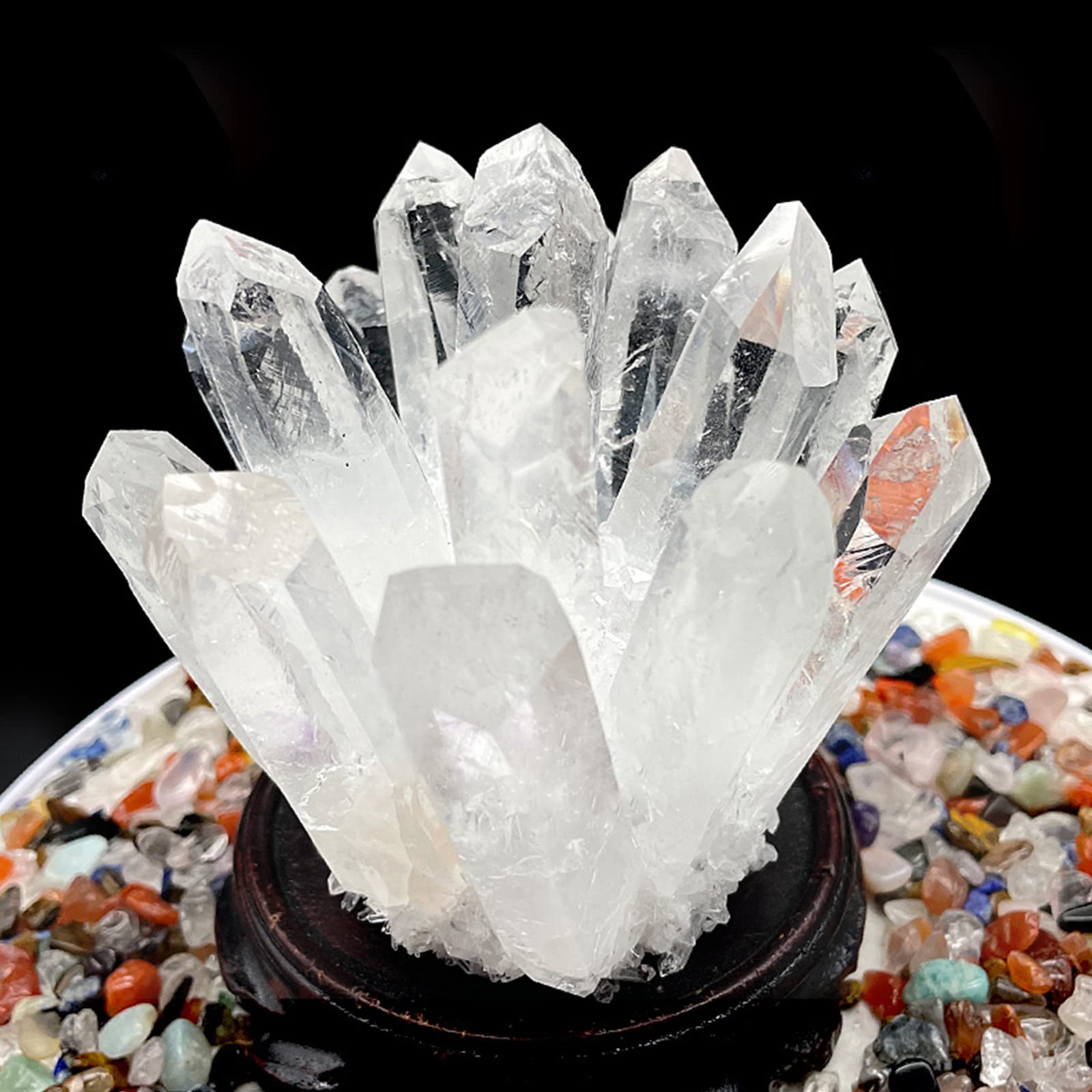 Amazon.co.jp: 天然の岩石である清クオーツ珍しい白色石英結晶原石家具