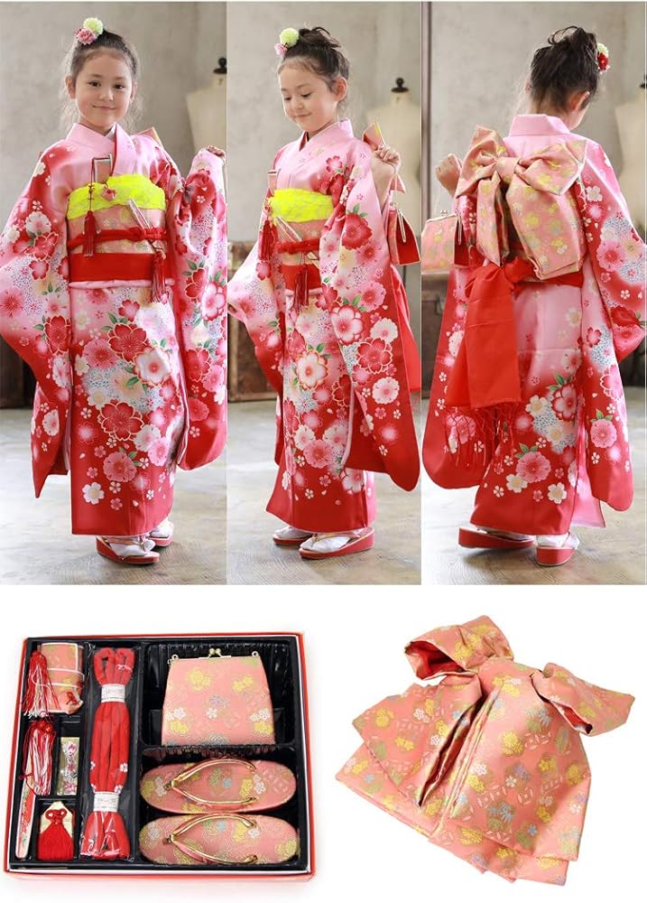 Amazon | [ブリリアントピース] 七五三 着物 7歳 フルセット 七歳用七