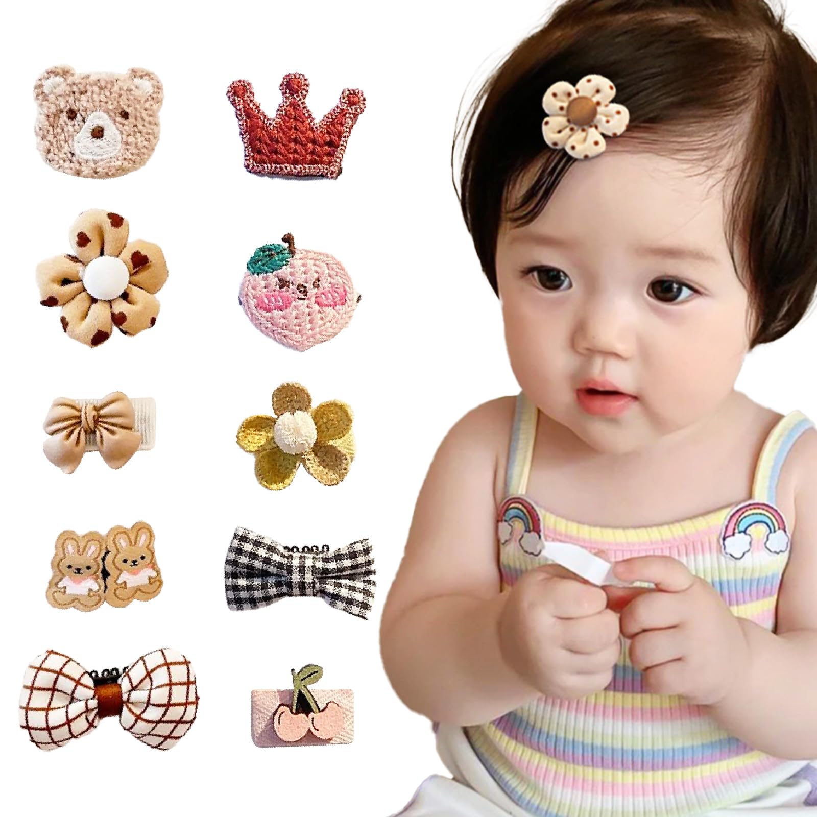 Amazon.co.jp: 10個セット ベビー ヘアクリップ 赤ちゃん 子供用