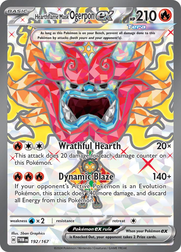 Amazon.com: Pokemon – Hearthflame Mask Ogerpon ex 192/167