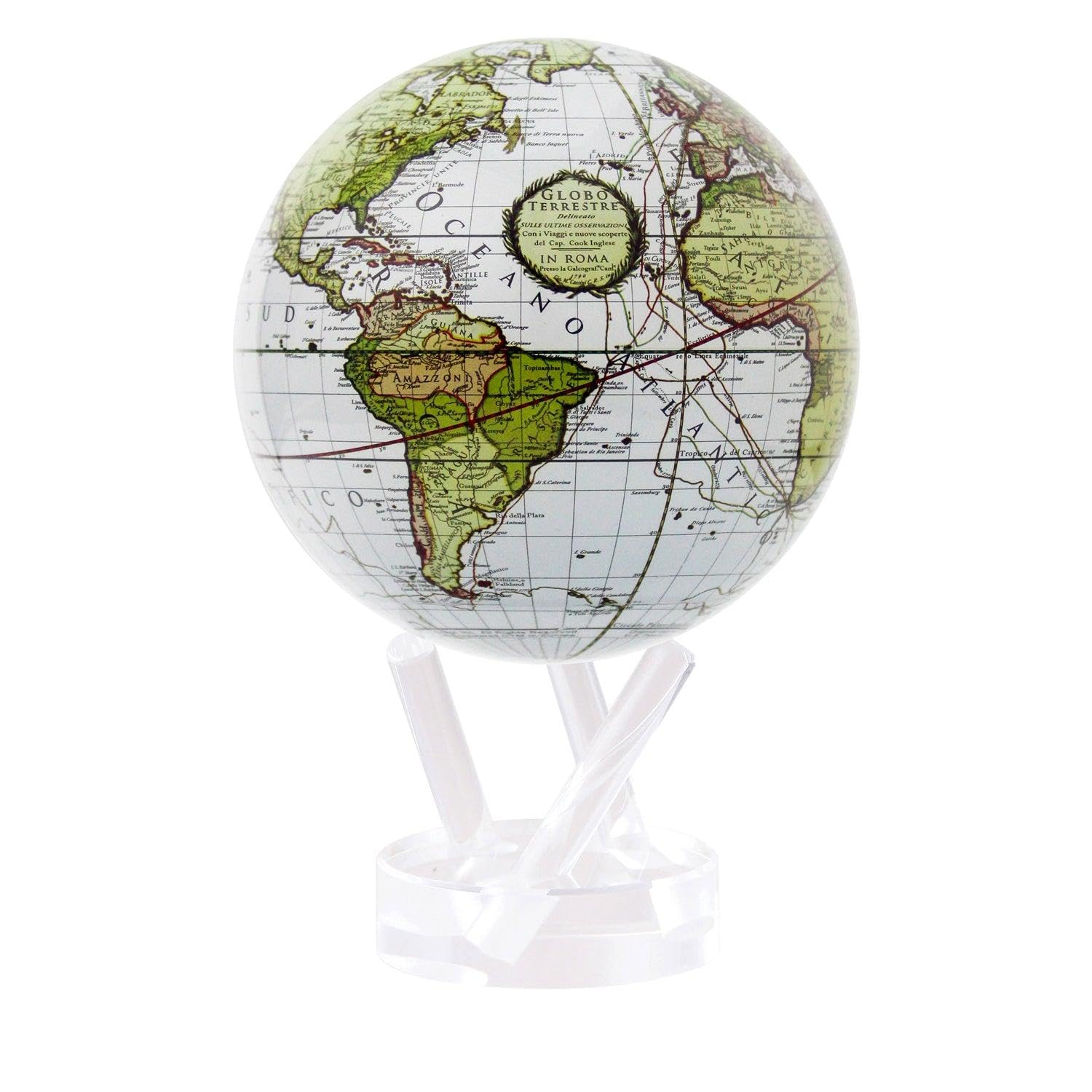 Amazon.com: MOVA Globe – Antique Terrestrial White 6” | Solar