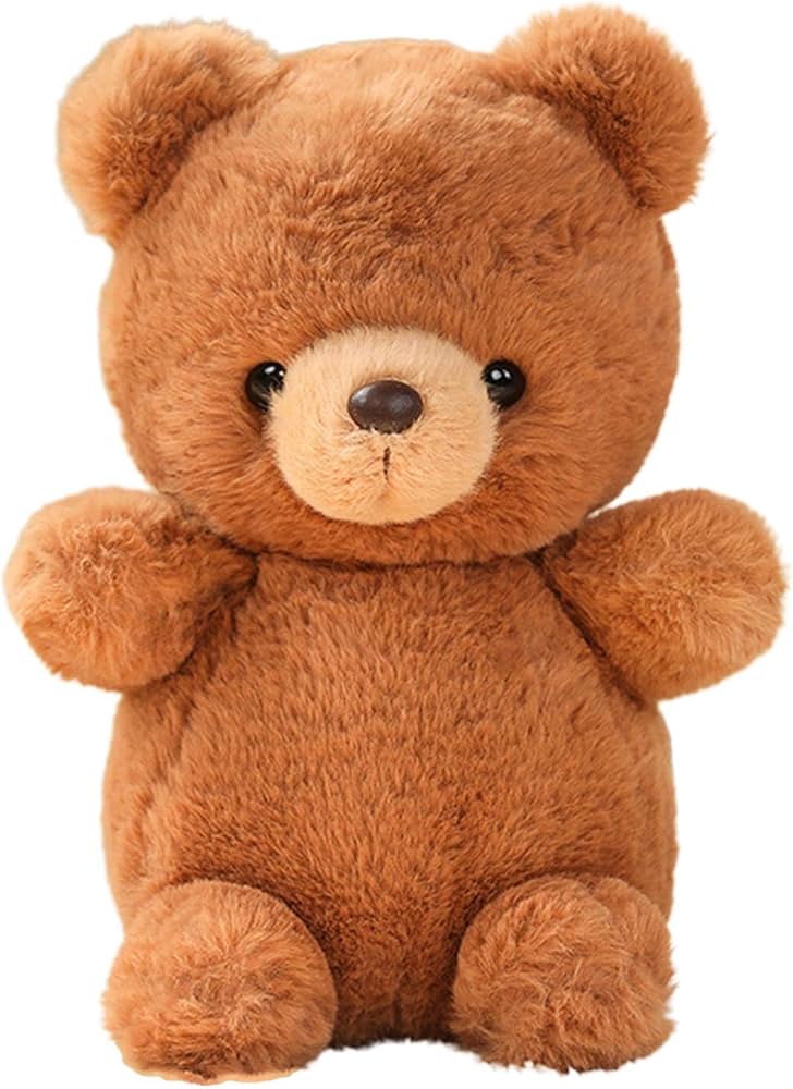 Amazon.co.jp: 細いクマのぬいぐるみ - 茶色のテディベア,Happy