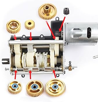 Amazon | TRZX 7個 真鍮モーター ギアボックス ギア部品セット タミヤ