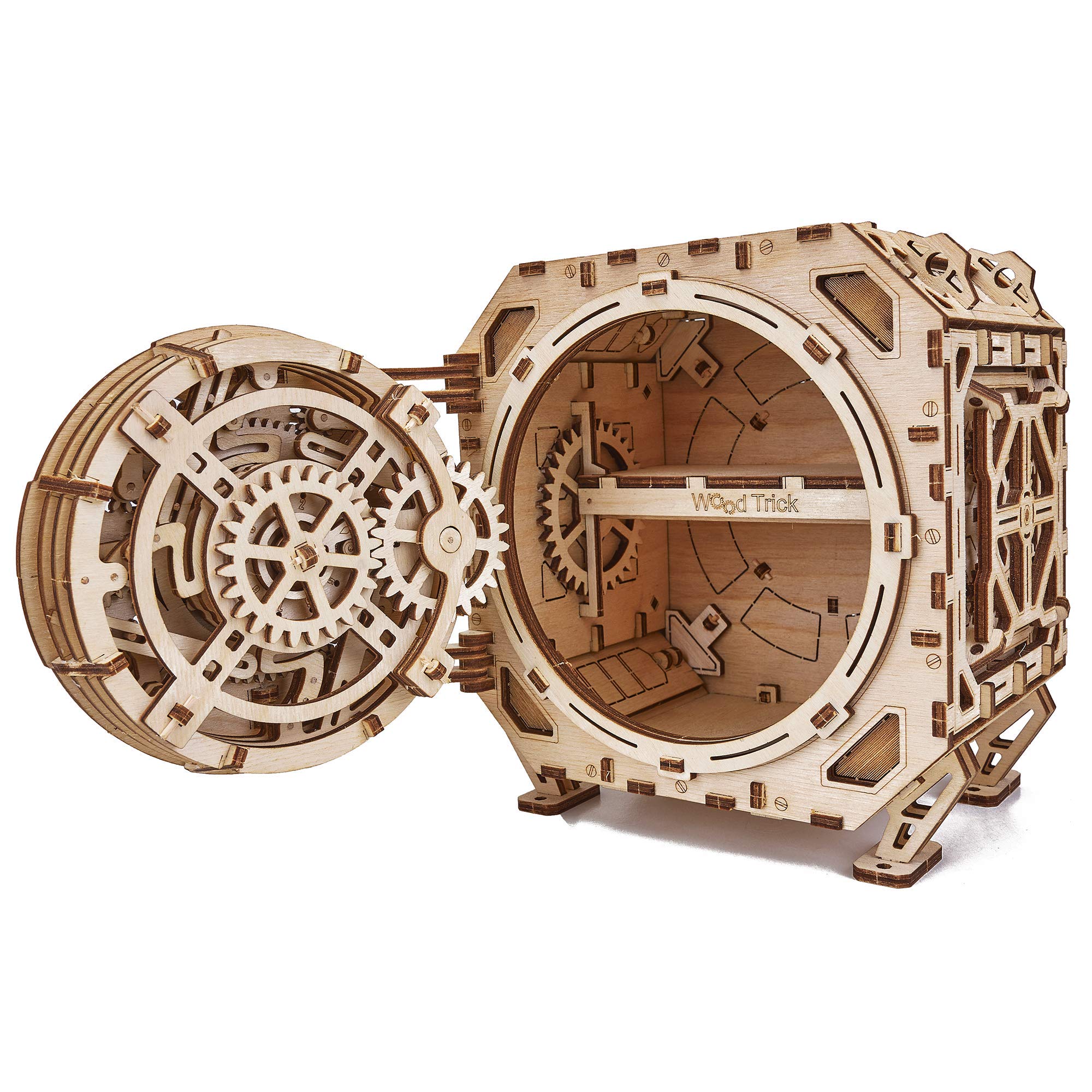 Amazon.co.jp: Wood Trick Gear Safe Safe Safe with Dial Key 3D Wood