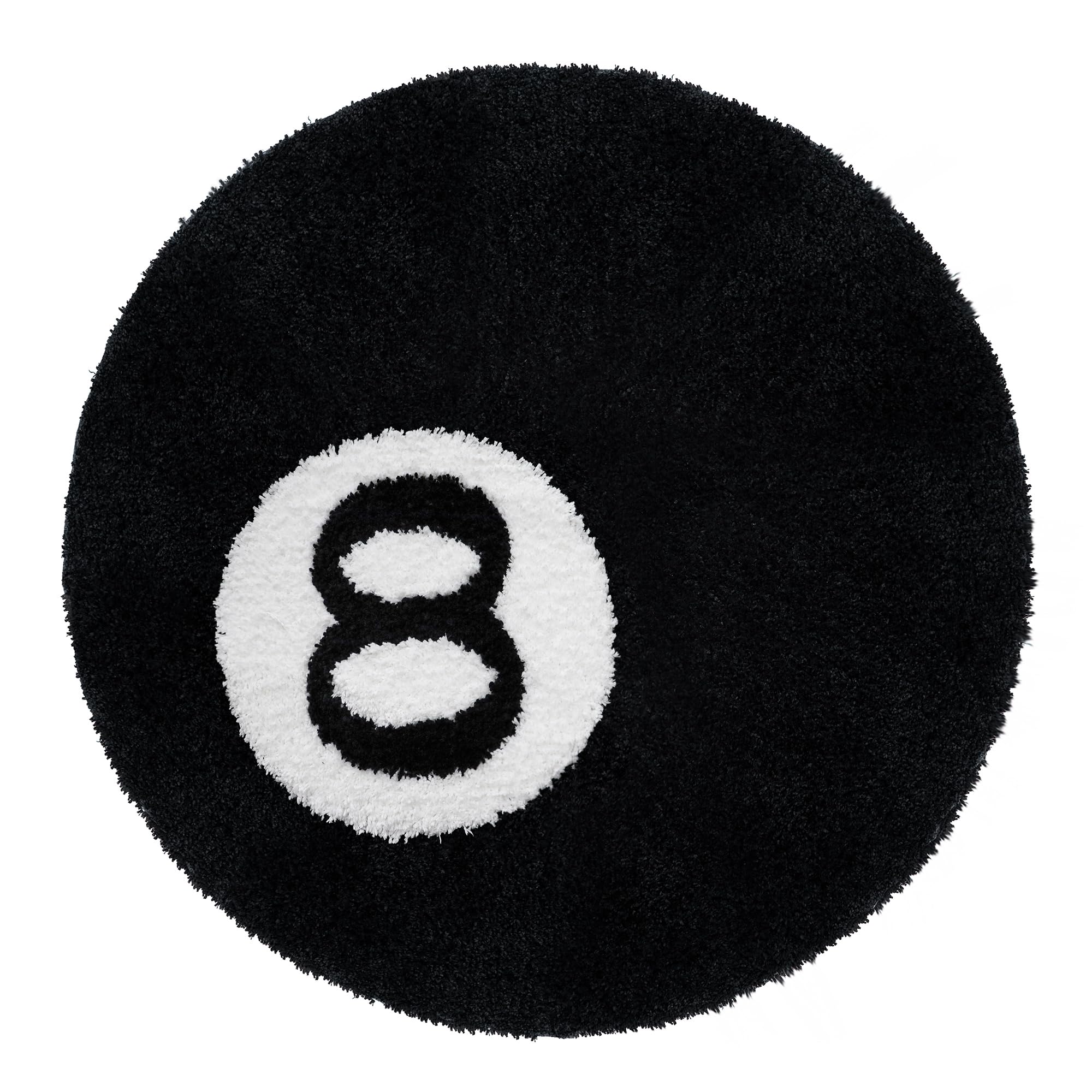 Amazon.com: 8 Ball Rug, 32 inch Large Black Round Rug for Home