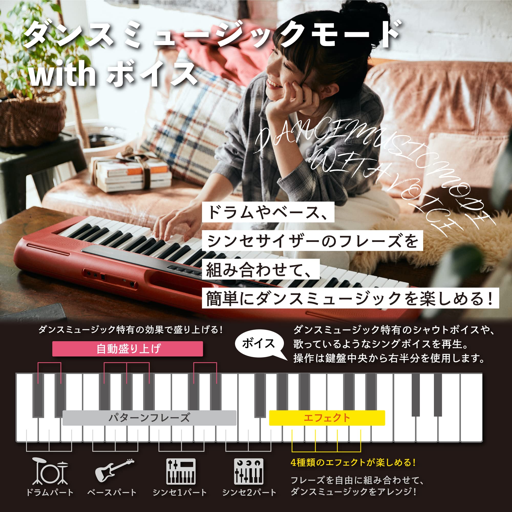 Amazon | カシオ（CASIO）電子キーボード Casiotone CT-S200BK