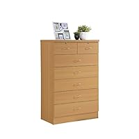 Amazon｜Hodedah チェスト グレー 7段 上段2段鍵付き 【日本正規輸入品