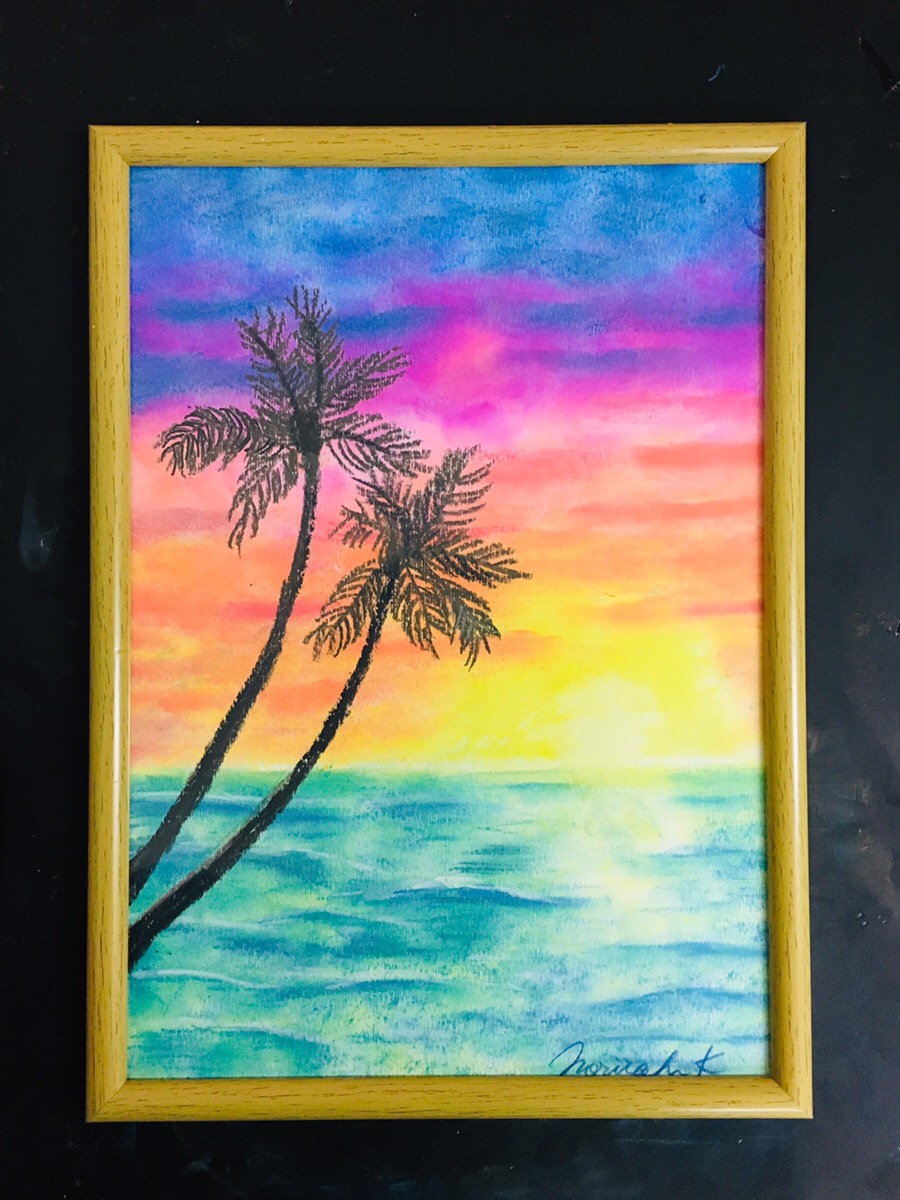 ハワイアンアート】に挑戦！指で描くパステル 子供でも簡単♪ | 大阪の