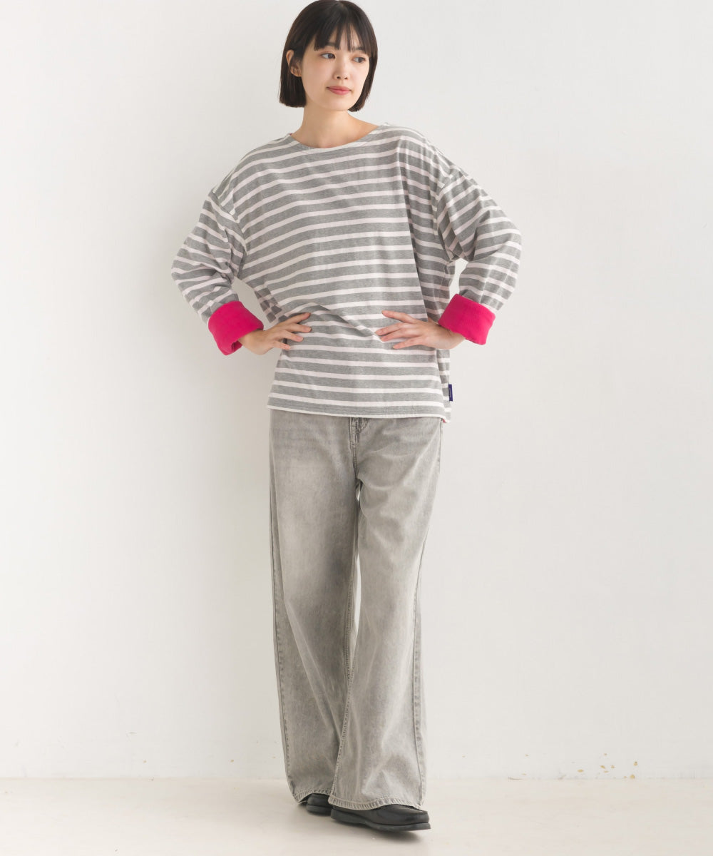 OMNES PURPLE LABEL】裏フリースあったか長袖Tシャツ【6123-5448】