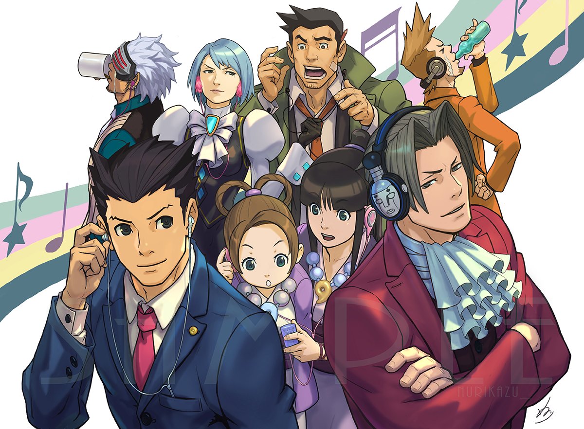 ふりかえる逆転③】10周年時の『逆転裁判サウンドBOX』用描き下ろし