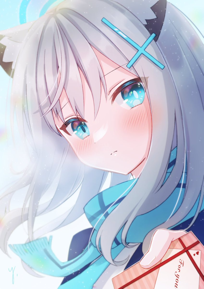 R*N様 ブルアカ シロコ ファンアート 色紙 バレンタイン R*N様 ブルアカ シロコ ファンアート 色紙 バレンタイン - メルカリ