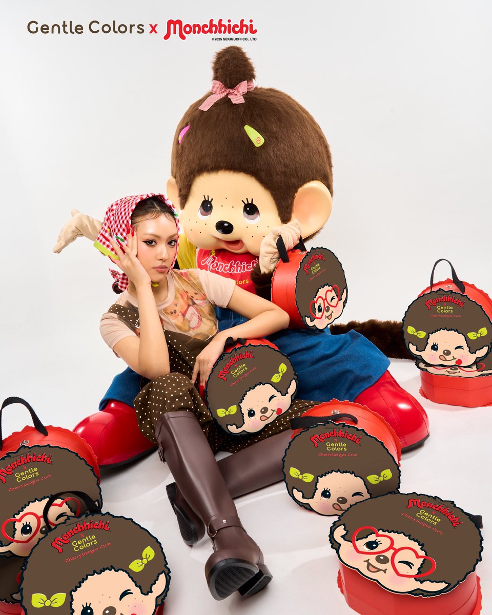 Introducing Cherrylicious Club SET L2 🍒✨Monchhichi x Gentle