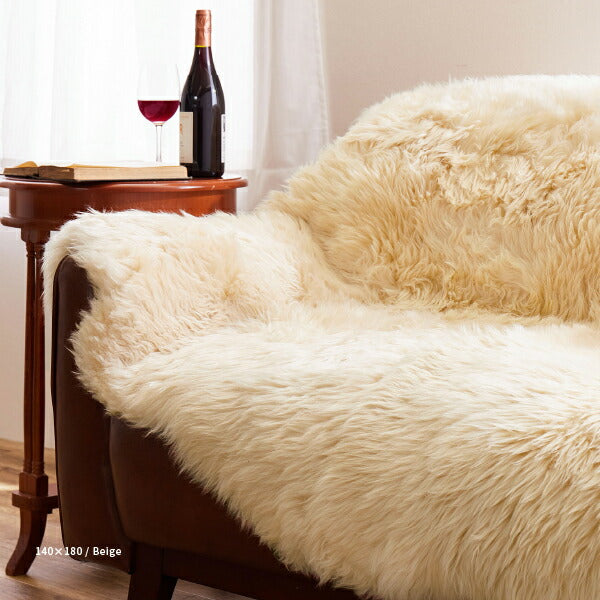 天然ムートン 6匹ラグ 140×180cm 羊毛 おしゃれ 北欧 姫系 ムートン