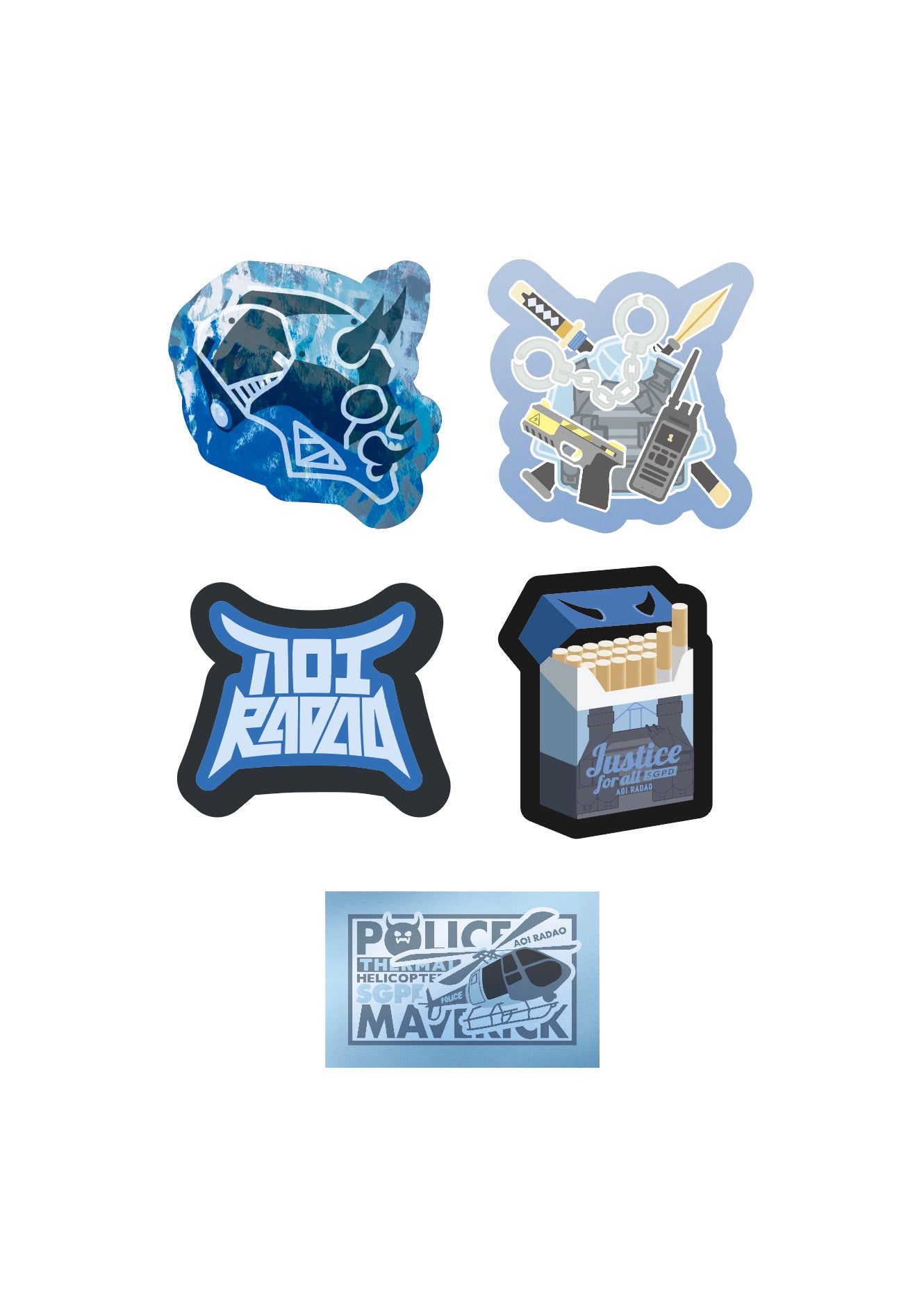 青井らだおステッカーセット – らっだぁのおみせ