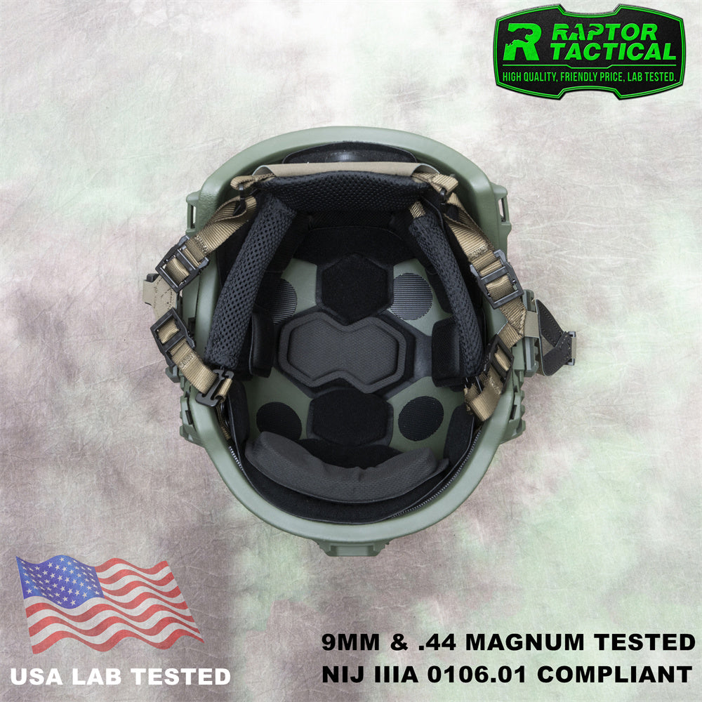 RAPTOR TACTICAL UHMWPE WENDY SL STYLE HIGH CUT BALLISTIC HELMET