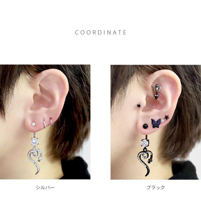 大粒ジュエルヘビチャームへそピアス｜ボディピアス凛【公式】